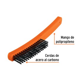 Truper CEA-18, Cepillo de alambre, cerdas de acero al carbono, 51 pinceles, sin espátula