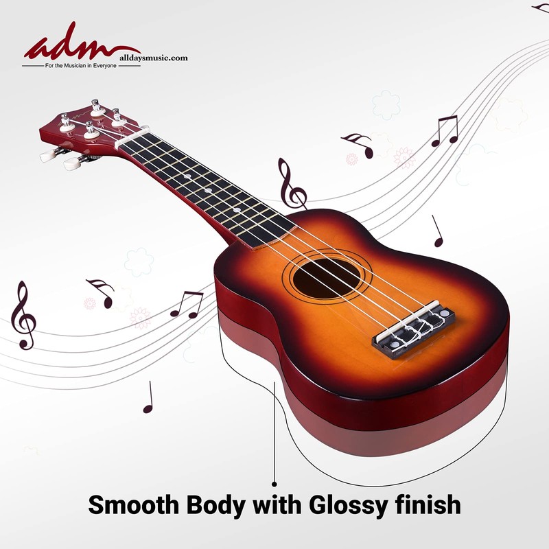 ADM Ukulele for Beginners Hawaiian Wood Ukelele Kit for Kids