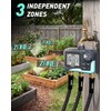 RAINPOINT 3‑Zone Water Timer, Brass Inlet & Outlet, 2027 Upgraded