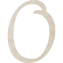 5'' Tall Wooden Script Letter O Unfinished, Paintable Kids Cursive Alphabet Monograming, Love is in The Air Font, DIY