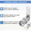Cylinnda Cabinet Locks with Keys, 1-1/8" Cam Locks Keyed Alike,
