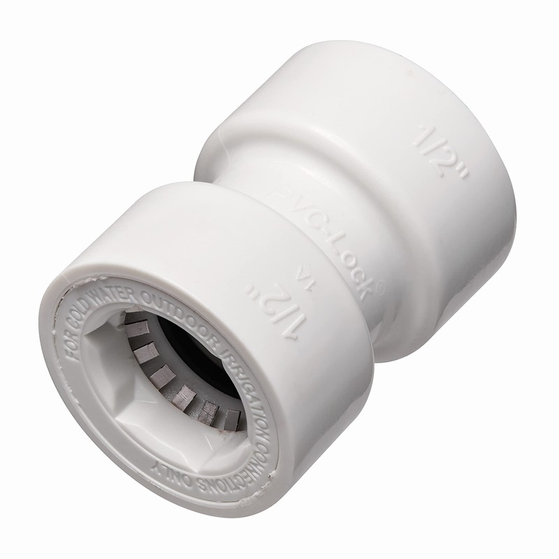 Orbit 33776 Coupling PVC-Lock, 1/2", White