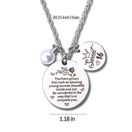 Sweet Necklace Birthday Gifts for Women Girls Daughter Granddaughter 16r Old Birthday Gift for 16 Year Old Girl 16th Birthday Necklace for Niece Sweet 16 Gifts for Little Sister Girls Sister