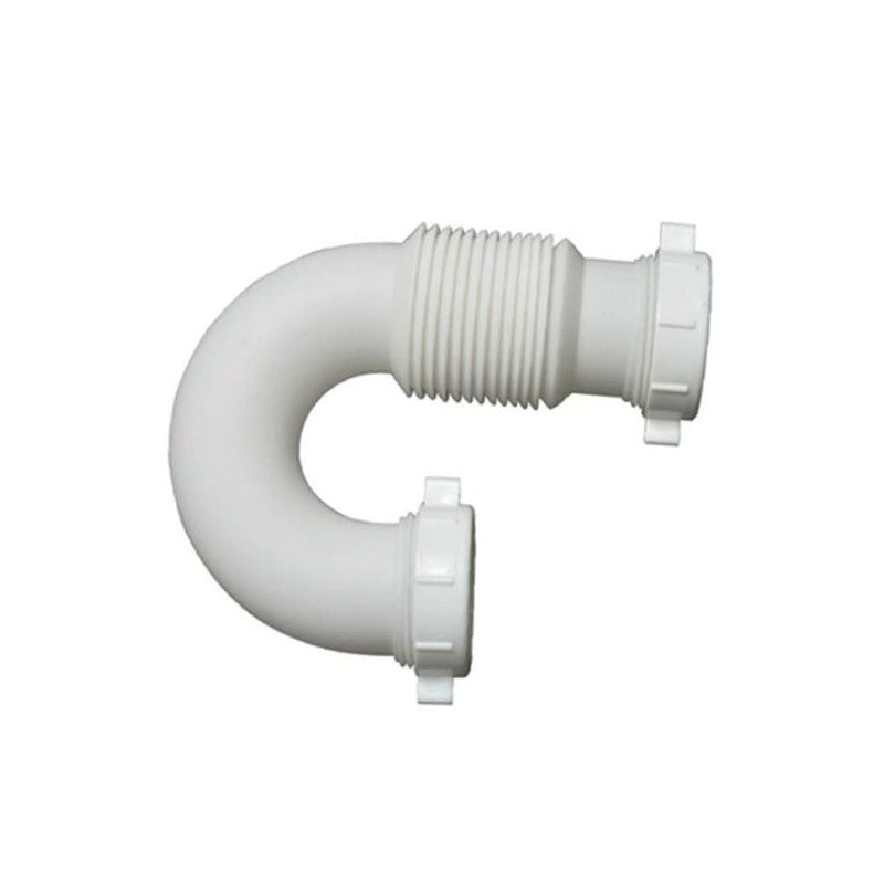 LEFITPA Replacement 1-1/2 Inch Flexible Accordion Design P-Trap with Nut