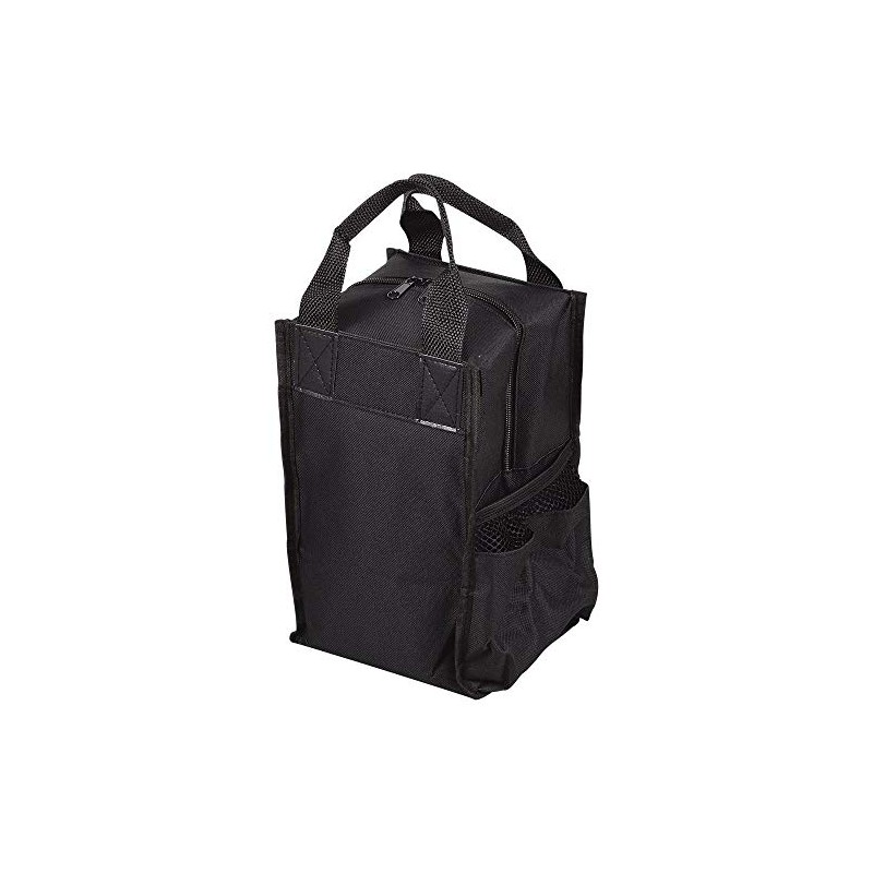 Pearl Metal Lunch Bag, Black, 6.3 x 5.9 x 10.4