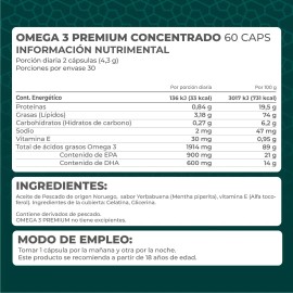 Omega 3 Premium 60 Cps Concentrado - Pronat Sin Sabor                                                                                                 