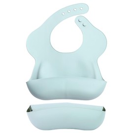MACE CORPORATION FOOD GRADE Silicone Baby Bibs for Babies & Toddlers Adjustable,Durable,Waterproof, Soft, Unisex (moody blue)