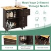 Shintenchi Rolling Kitchen Island Cart with Folding Drop Leaf Breakfast