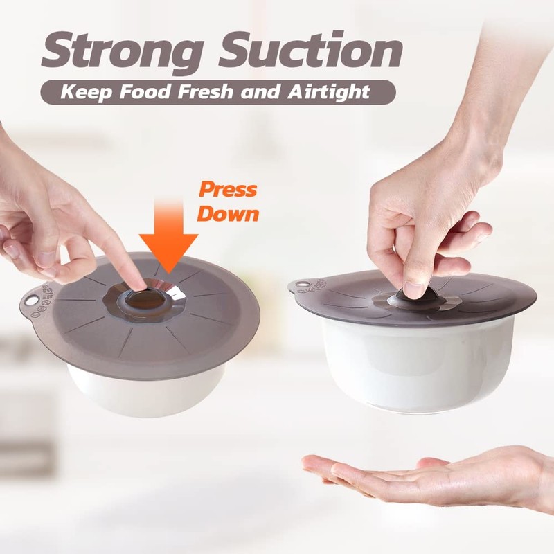 Silicone Lids for Pots & Pans - BPA Free, Microwave
