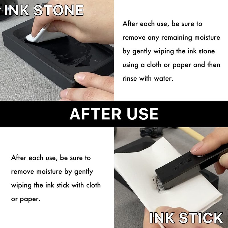 Kuretake HA205-45 Inkstone, Genuine Stone, Blue Indigo, 4.5 Flat