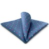 S&W SHLAX&WING Men's Pocket Square Floral Blue Pink Handkerchief for
