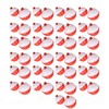 50PCS Ball Shaped Fishing Float Plastic White Red 2 Specifications