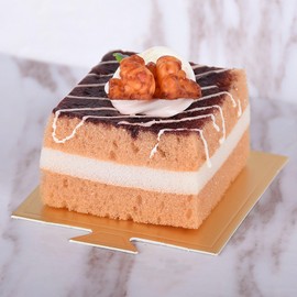 200pcs Mini Golden Cake Boards Round and Square Cupcake Base Paper Plates Circle Dessert Board Circle Base for Cake DIY, Baking Dessert Party Wedding Birthday