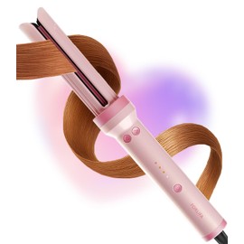 FORLIFA Pro 3-in-1 Auto Curling Straightening Iron with AirBlow Tech for 72h Hold, Curling Wand with 1.1 Billion Negative Ions, Triple Hair Protect, Burn-Free, Auto Shut-Off, Tangle-Free, Hyper Curve