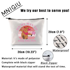MNIGIU Funny Mouse Makeup Bag Princess Inspired Gift On My Way To Stir The Pot Cartoon Mouse Lover Gift Fairy Tale Lover Gift