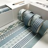 YUBBAEX 6 Rolls Checkered Masking Tape Set Grid Stripe Dots