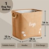 Juvale Foldable Dog Toy Basket, Pet Accessories Storage Bin (15x12x14