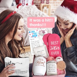 Sister Birthday Gifts - Sister Gifts from Sisters - 9 Pieces Birthday Gifts for Sister - Big Sister Gifts - Unique Gift Baskets for Sisters, Gifts for Sister Mothers Day, Sister Birthday Gifts Ideas