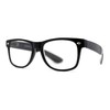 SA106 Classic Hipster Horn Rim Reading Glasses Black +2.5