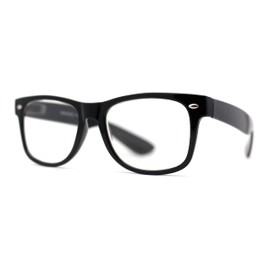 SA106 Classic Hipster Horn Rim Reading Glasses Black +2.5