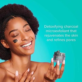 ClarityRx Down + Dirty Detoxifying Charcoal MicroExfoliant, Plant Based Exfoliating Scrub for Oily Skin, Paraben Free, Natural Skin Care (1.7 oz)