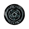 Witchin in The Kitchen Circular Black Glass Chopping Board