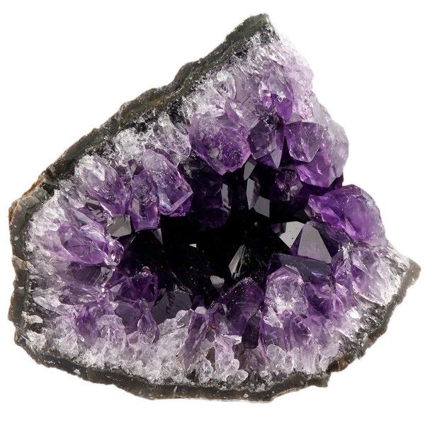 Nupuyai Natural Amethyst Cluster Specimen Stone for Home Decoration, Raw Crystal Quartz Geode Figurines for Office Decor