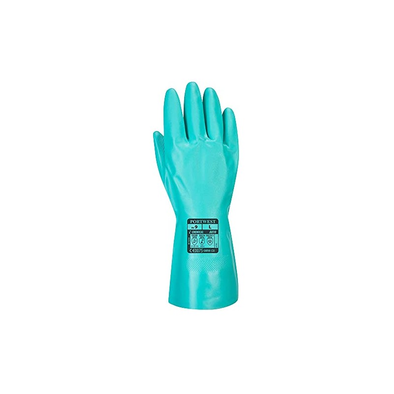 Portwest A810 Nitrosafe Chemical Gauntlet Green, Small