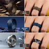 Egnaro Inner Arc Ergonomic Breathable Design, Silicone Rings Mens with
