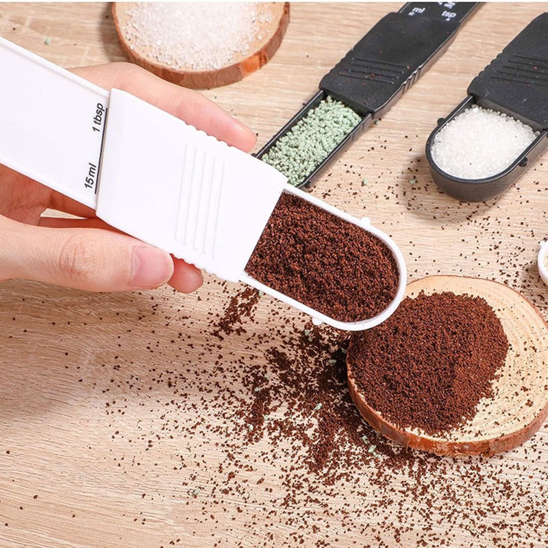 4 Pcs Adjustable Measuring Spoons Set, Teaspoon Measuring Spoons, Tablespoon