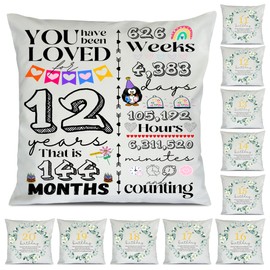 SAMAR 12 Years old Birthday gift idea, Cushion cover pillow 41x41cm size with filling insert printed both sides, Machine washable and iron friendly for boys and girls 12th birthday