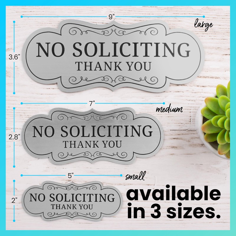 ExcelMark Premium No Soliciting Sign for House - Made in