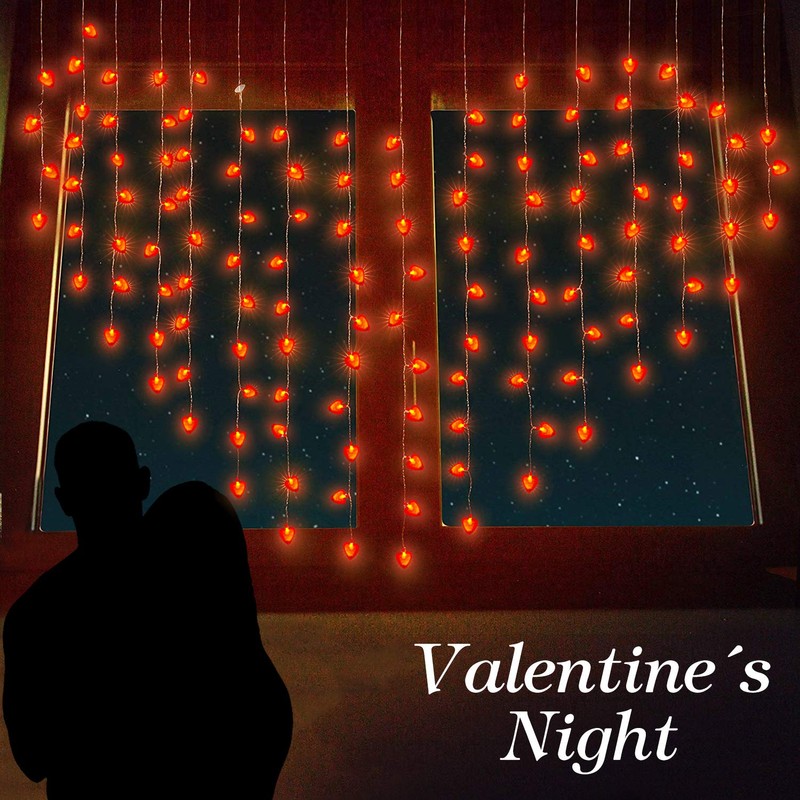 Grandeals 16.4FT 40LED Valentines Day Decor for Home Outdoor Valentines