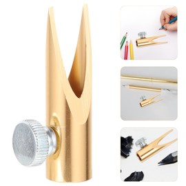 Beavorty Hand Tools Eyebrow Pencil Sharper Duckbill Sharpener Manual Makeup Sharpening Tool for Eyebrow Lip Pencils Cosmetic Pencil Eyeliner Lipliner Pencils Golden Color Pencils