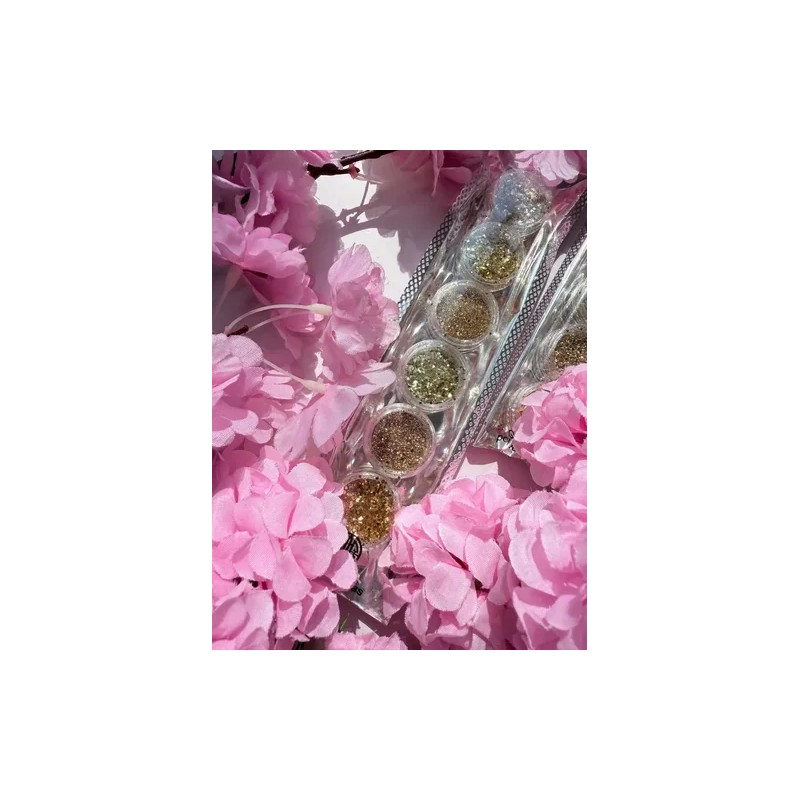 Brillo Luminoso Lentejuela Uñas, Cuerpo, Ojos, Cabello 6pz