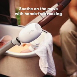 Frida Baby Hands-Free Rocker Device with 5 Vibration Levels, Universal Stroller Accessories, Rechargeable for Cribs & Strollers, Water-Resistant Baby Soother