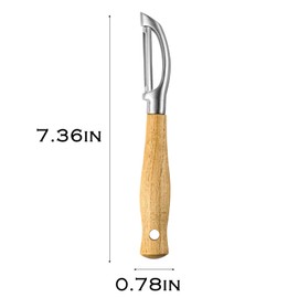 Potato Peeler Stainless Steel Vegetable Peeler,I-Shaped Wooden Handle Peeler,Carrot Apple Veggie Peeler for Home kitchen