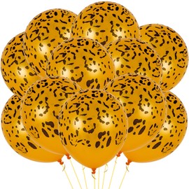 100 Pcs Leopard Print Balloons, LIYDE 12 Inches Leopard Balloons Animal Leopard Pattern Latex Balloons Helium Leopard Print Balloons for Wedding Birthday Animal Theme Party Decorations