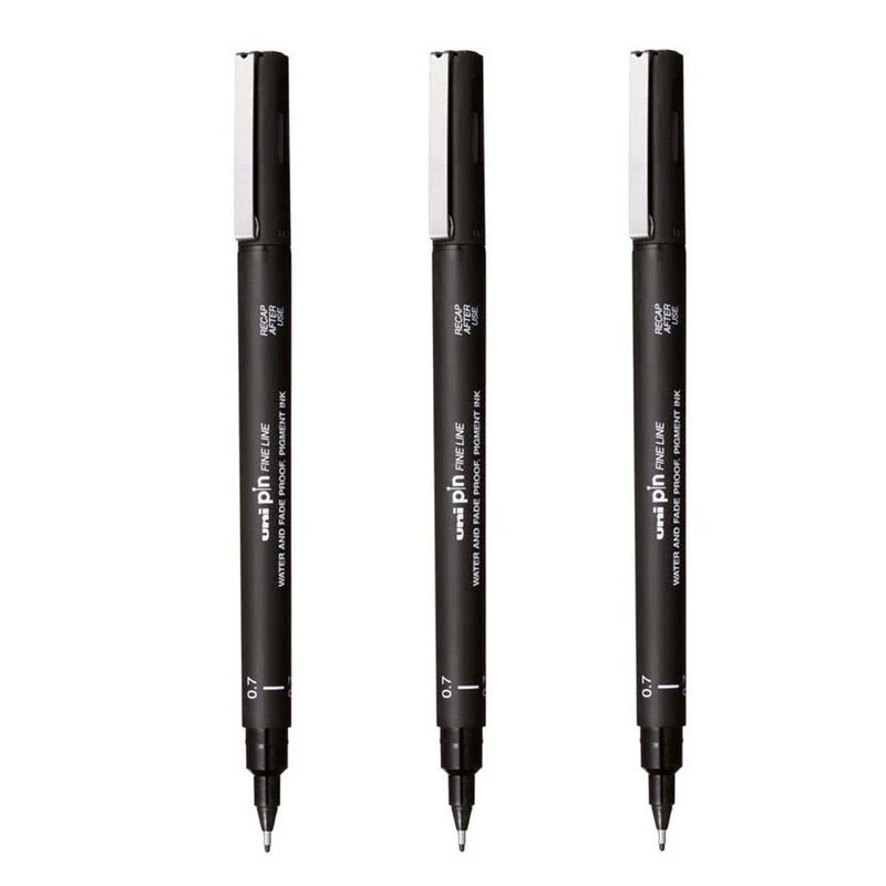 UNI-BALL PIN DRAWING PEN FINELINER ULTRA FINE LINE MARKER 0.7mm