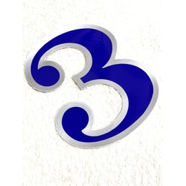 XIAXIN Waterproof PVC Number Sticker Weatherproof Waterproof Numbers Bibs Character Nameplate Suitcase Number Locker Indoor Outdoor Use TS-139NS (2 Pieces, 3)