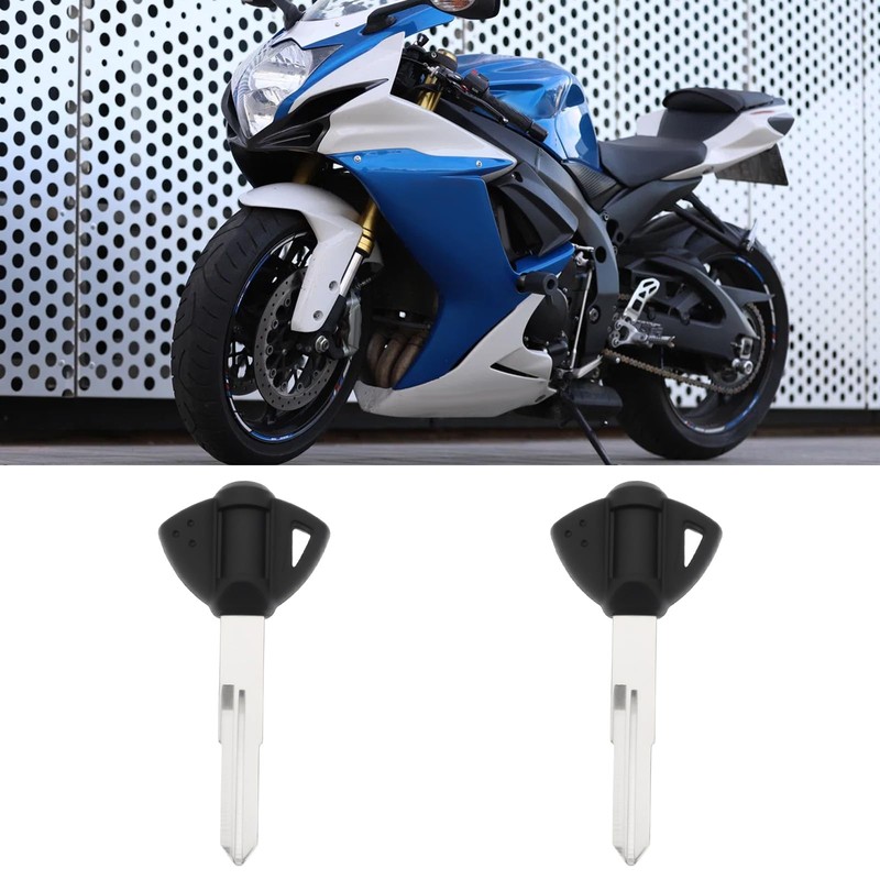 SG Store 2 x Motorcycle Key Blank Uncut Blade Compatible