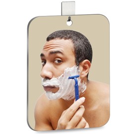 1 Pack Shower Mirror for Shaving, Shower Mirror for Shaving Men (6.5 x 9.5 Inch); Small Wall Mirrors for Showers, Shatterproof Plexiglass Makeup Mirrior, Travel Camping Showers Mirrors