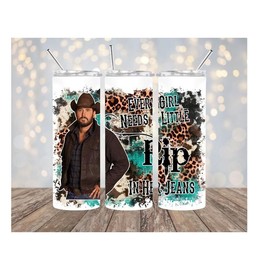 Yellowstone 20 oz Tumbler with Double Wall Insulation, Stainless Steel Straw, and Cleaning Brush - Bottle, Drinkware tumblers Reusable Portable Stylish - Design: Yellowstone Junkie