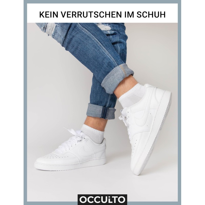 Occulto Men's Trainer Socks Pack of 10 (Model: Johannes), White,