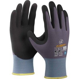 UCI GL138L Adept NFT® Nitrile Palm Coated Gloves - Grey - Large 9 - 1 Pair