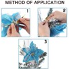 Jim`s cabin Artificial Flowers Pack of 12 Glitter Poinsettias for