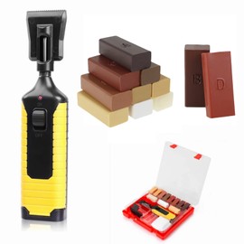 【New Upgrade】Farady Wood Laminate Vinyl Floor Furniture Repair Kit with 11 Colors Repair Wax Blocks, Wood Floor Scratch Repair for Wooden Floor, PVC, Vinyl, Door, Cabinet, Table, Stairs