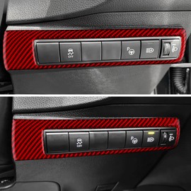 AIRSPEED Toyota Corolla 12th Generation 2019 2020 2021 2022 2023 2024 Toyota Corolla Carbon Fiber Accessories Interior Parts Car Headlight Switch Button Decorative Frame Stylish Custom Dress Up with