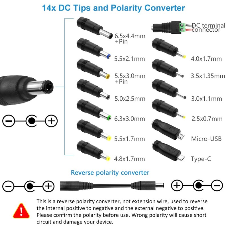SHNITPWR Universal Power supply DC 24V 12V 5V 6V 9V