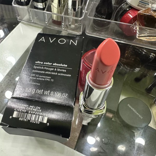 Avon Ultra Color Absolute Lipstick Creamy Melon Moisturizing Collagen
